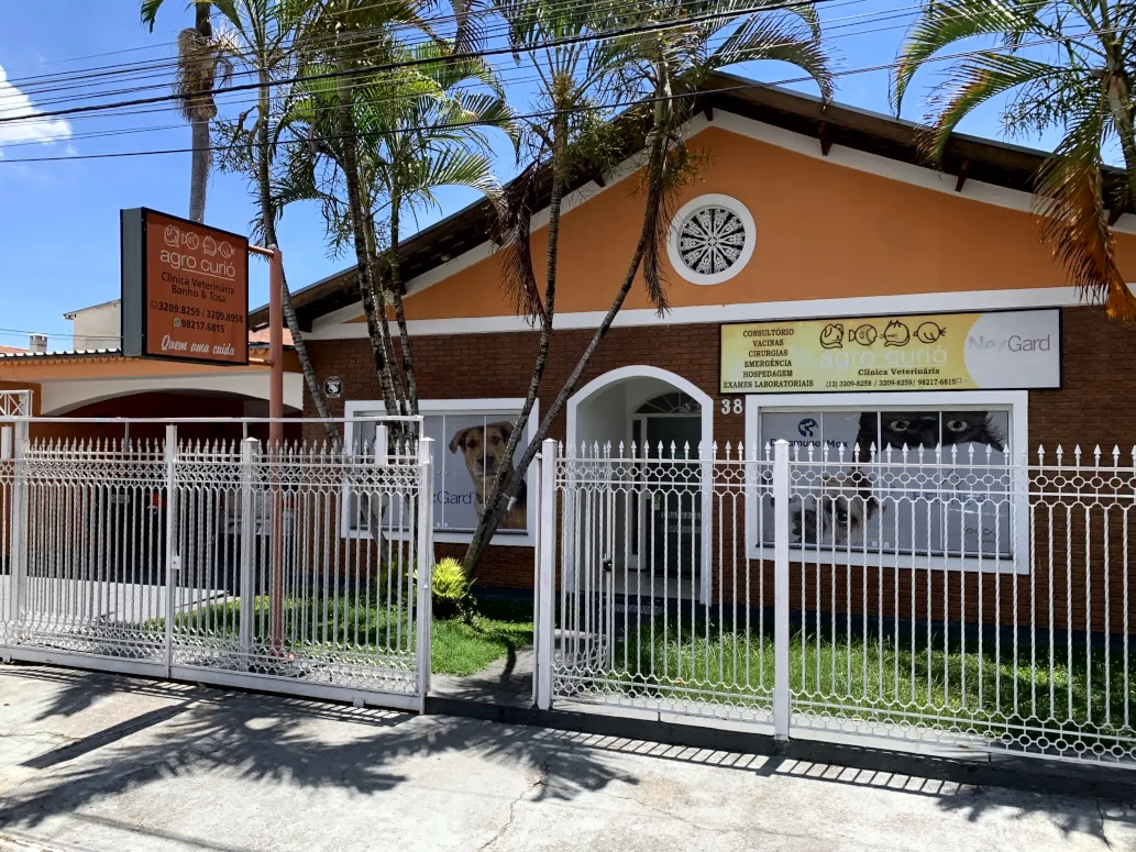 Fachada real da Agro Curió Clínica Veterinária, clínica veterinária no bairro Jardim América em São José dos Campos